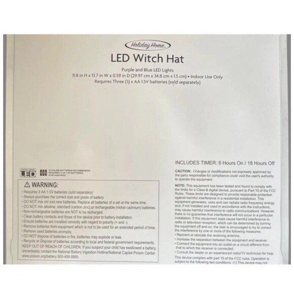 Holiday Home Halloween LED Neon Sign Witch Hat Light Wall Decor Nightlight - Picture 2 of 2